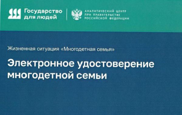Удостоверение многодетной семьи теперь можно получить в электронном виде.
